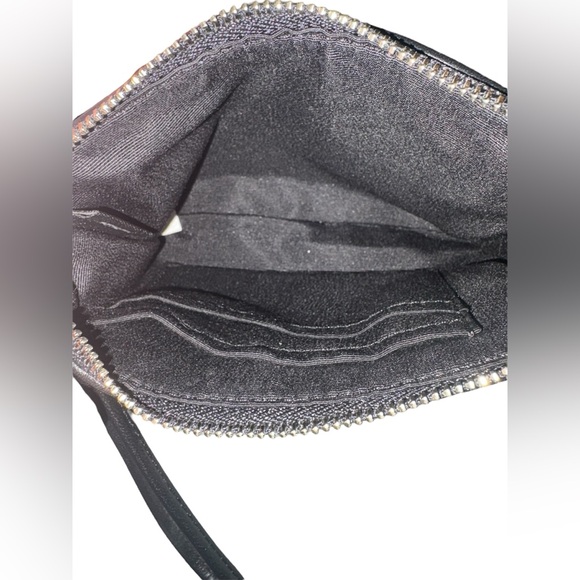 Coach Outline Signature Corner Zip Black Wristlet Purse F54627 with Hangtag - Picture 5 of 7